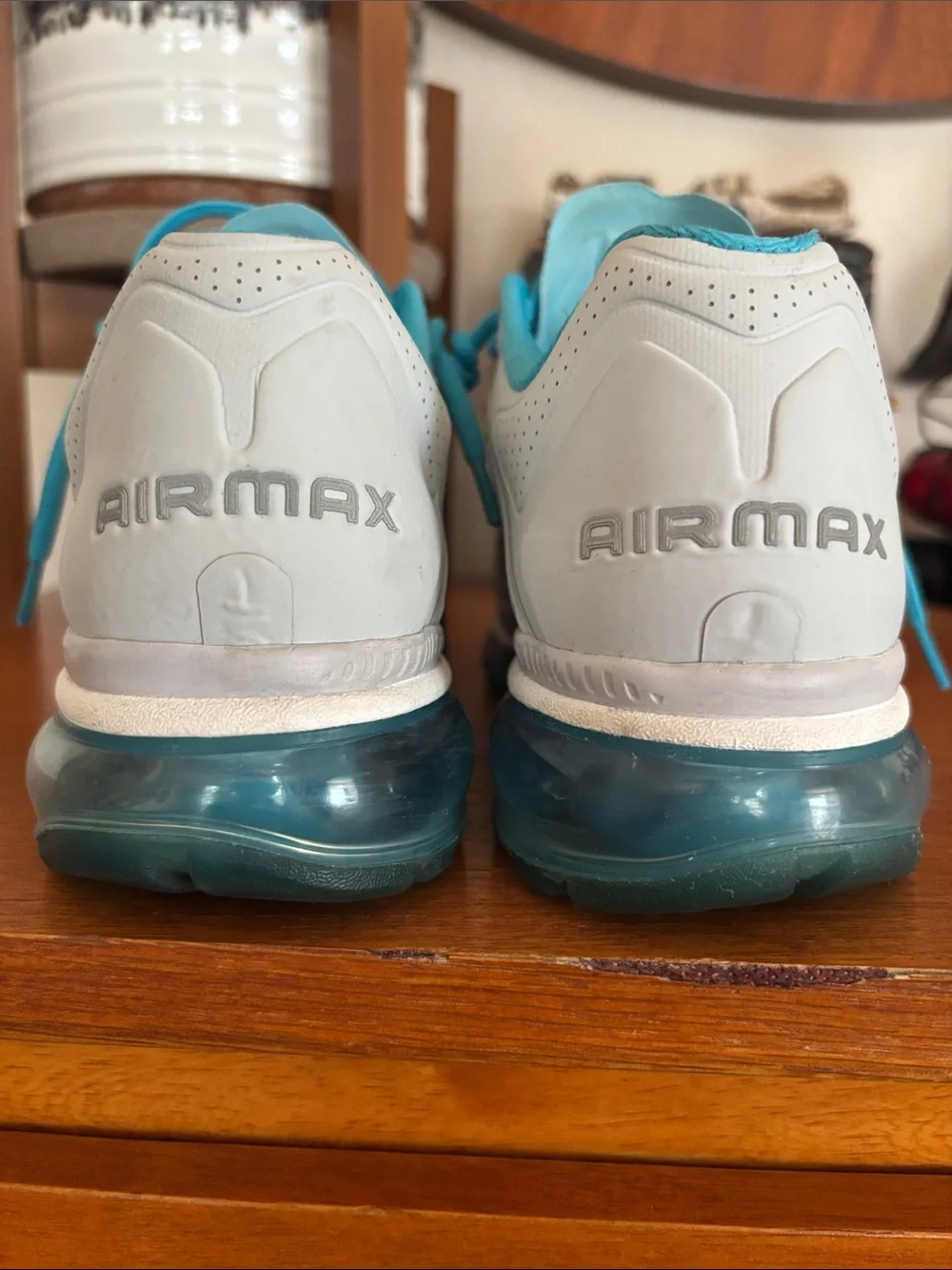 Nike Turquoise & White Air Max Running Shoes. FITSOLE 2